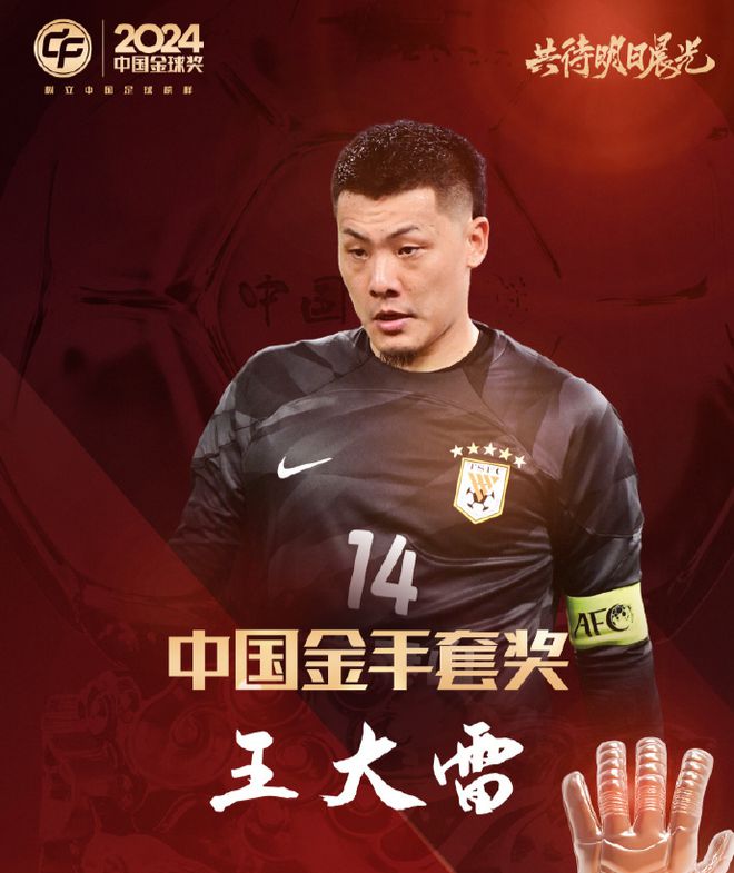 中国金球奖颁奖：武磊蝉联+第5次当选 王大雷金手套 胡荷韬金童奖(图4)